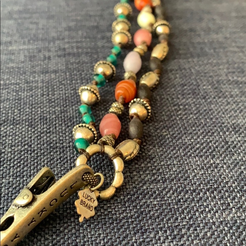 Lucky Brand Silver Beaded Bracelet